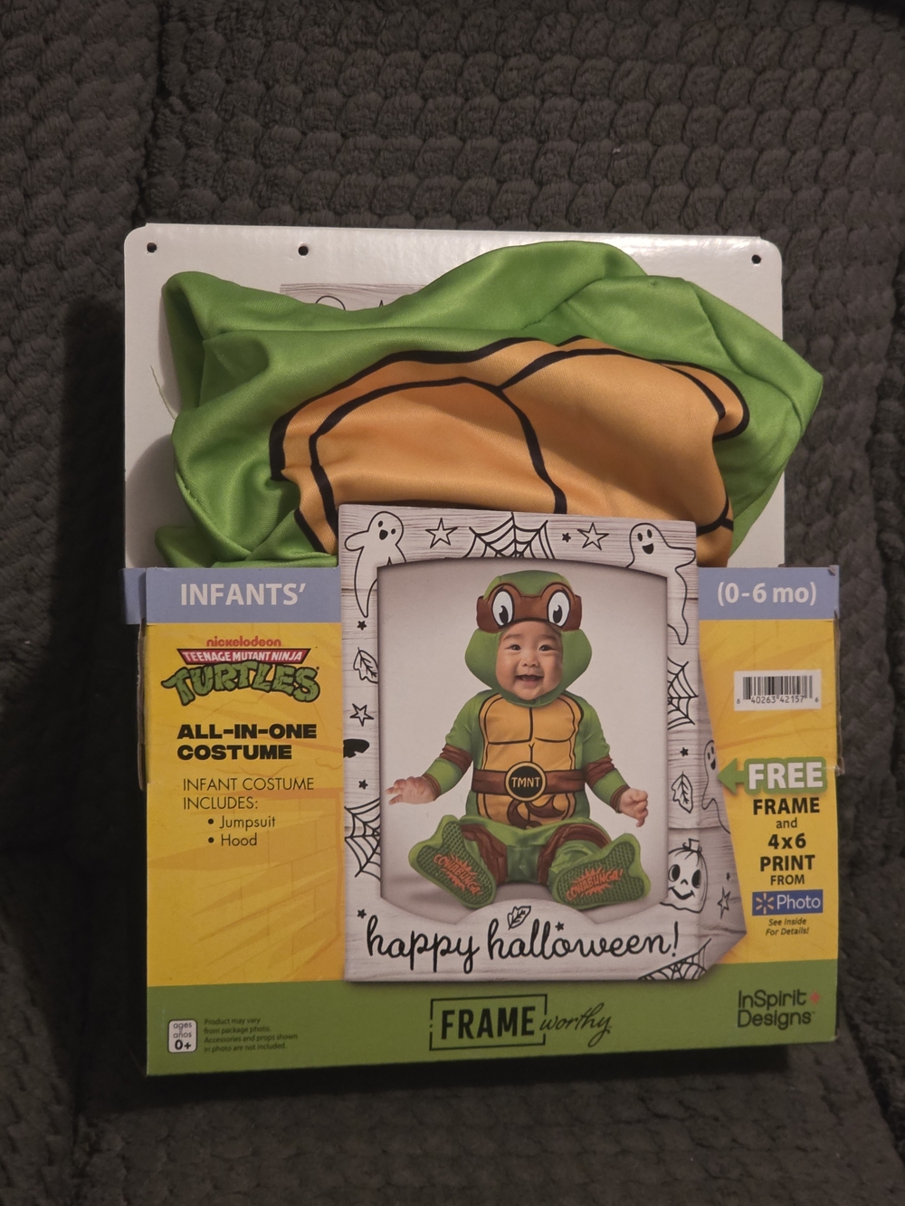 Nickelodeon Teenage Mutant Ninja Turtles Infant Costume - Green/Orange 0-6m